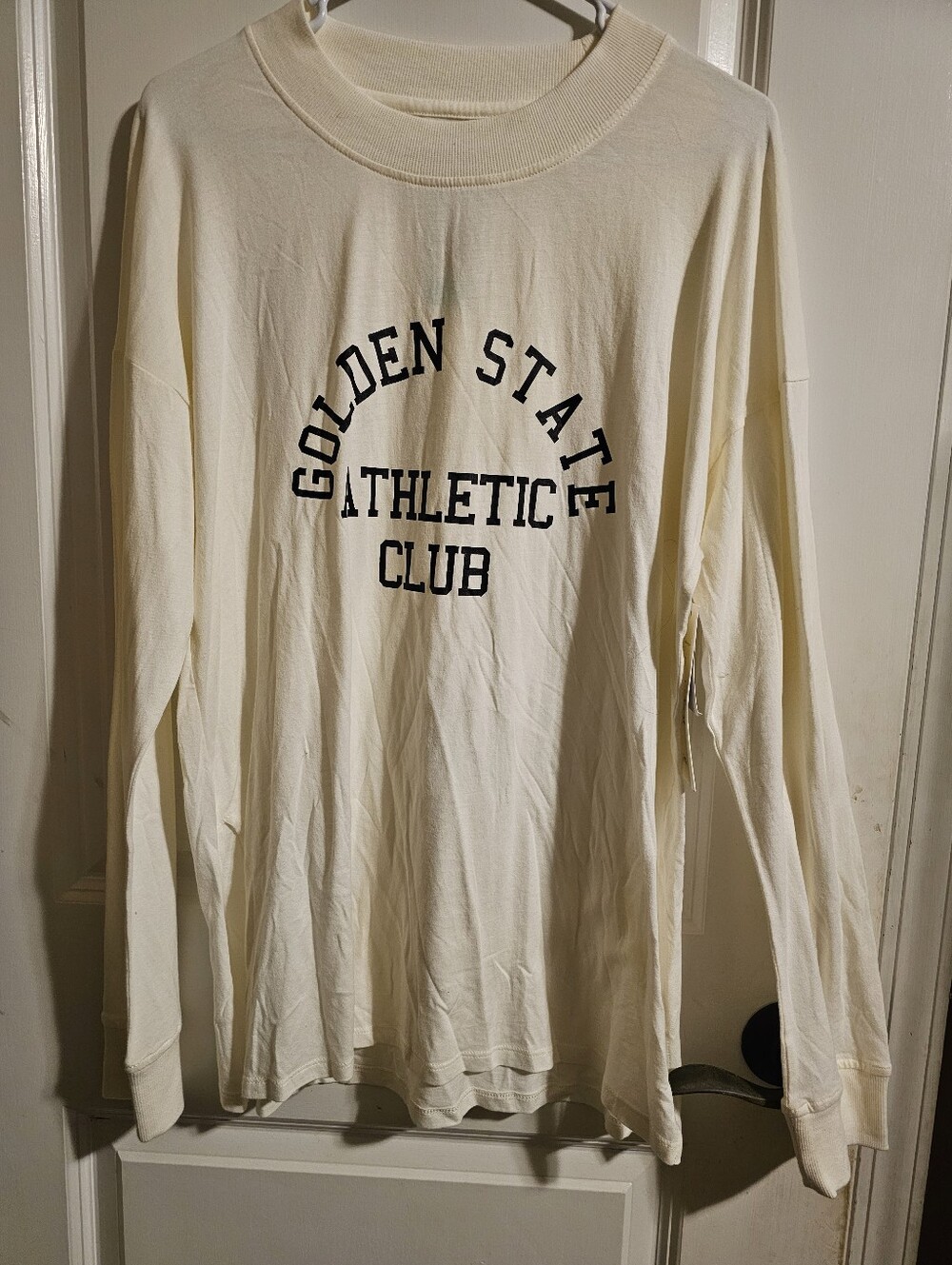 Threads 4 Thought Cream Long-Sleeve 'Golden State Athletic Club' Tee